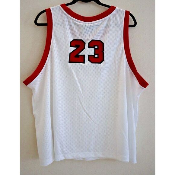 Jordan DZ3371-100 Women's Plus Sz 1X White/Gym Red Jersey-Style Mesh Tank Top - Picture 2 of 8